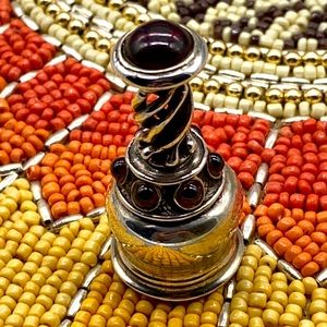 Bart Pass sterling silver & Garnet ringing bell pendant 🌹